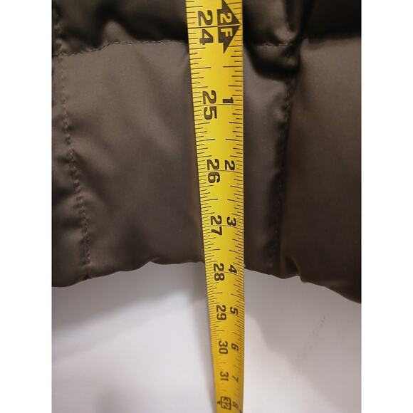 Calvin Klein Duck Down Parka Sz M Brown Puffer jacket Coat Removable Hood $250 - Picture 12 of 16